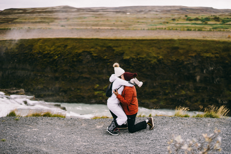 Iceland Proposal Photographer Gullfoss waterfall