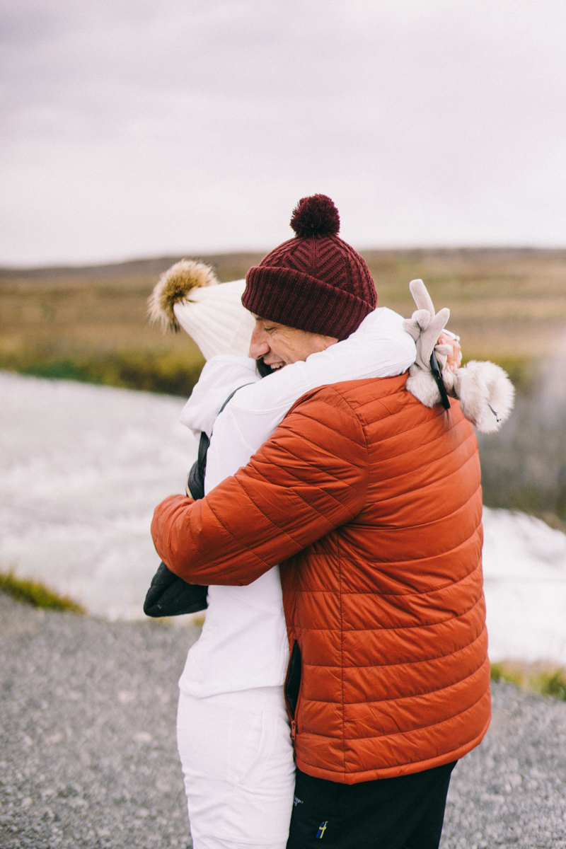 Iceland Proposal Photographer Gullfoss waterfall