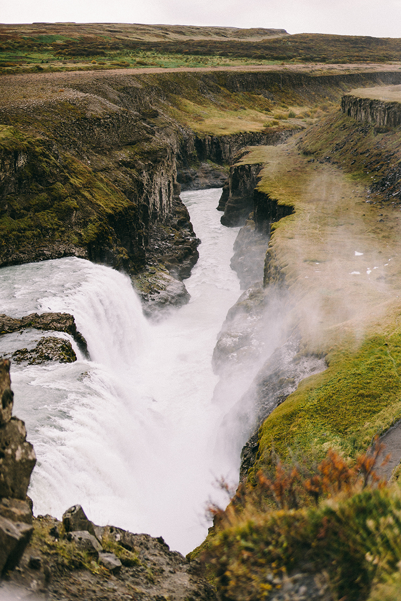 Iceland Proposal Photographer Gullfoss waterfall