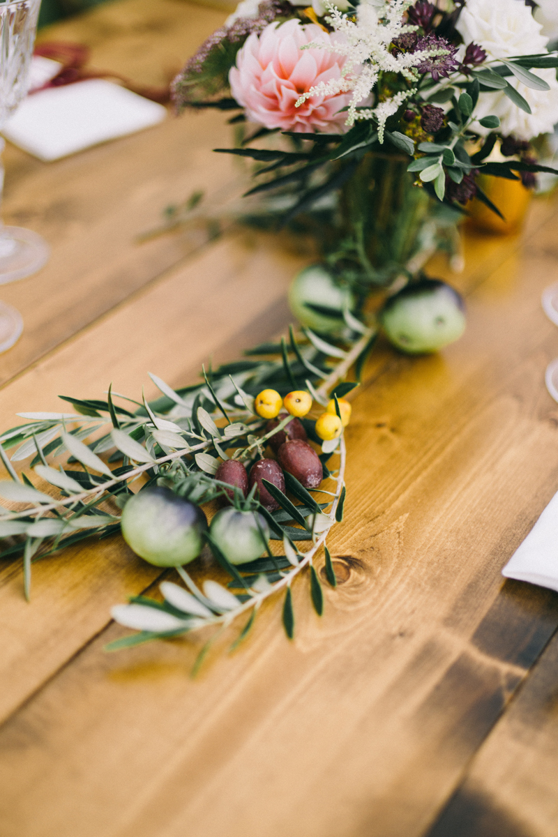 Backyard Brunch wedding with fall palette in Dayton Maine