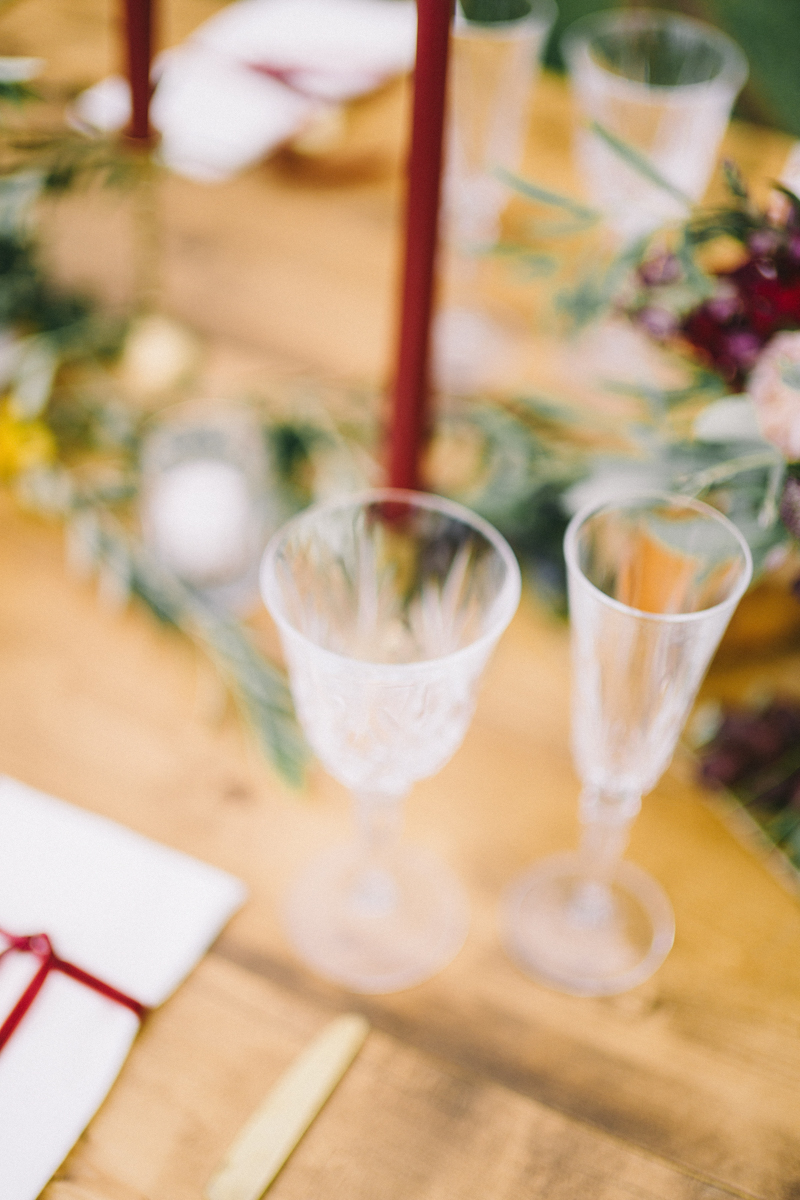 Backyard Brunch wedding with fall palette in Dayton Maine