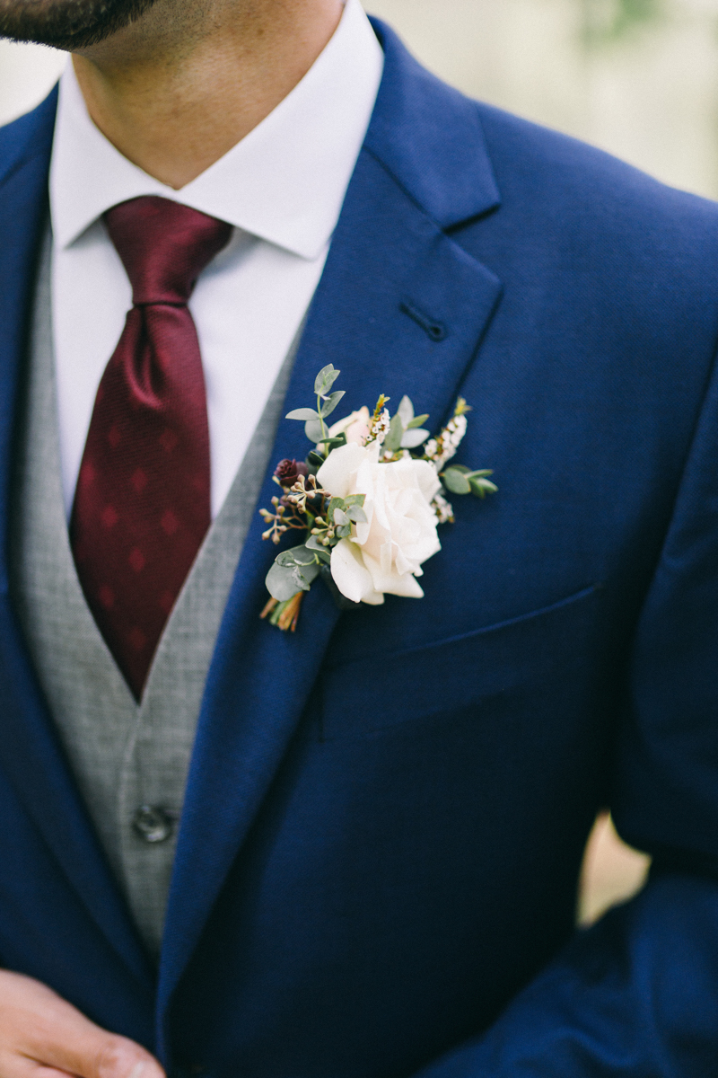 Backyard Brunch wedding with fall palette in Dayton Maine