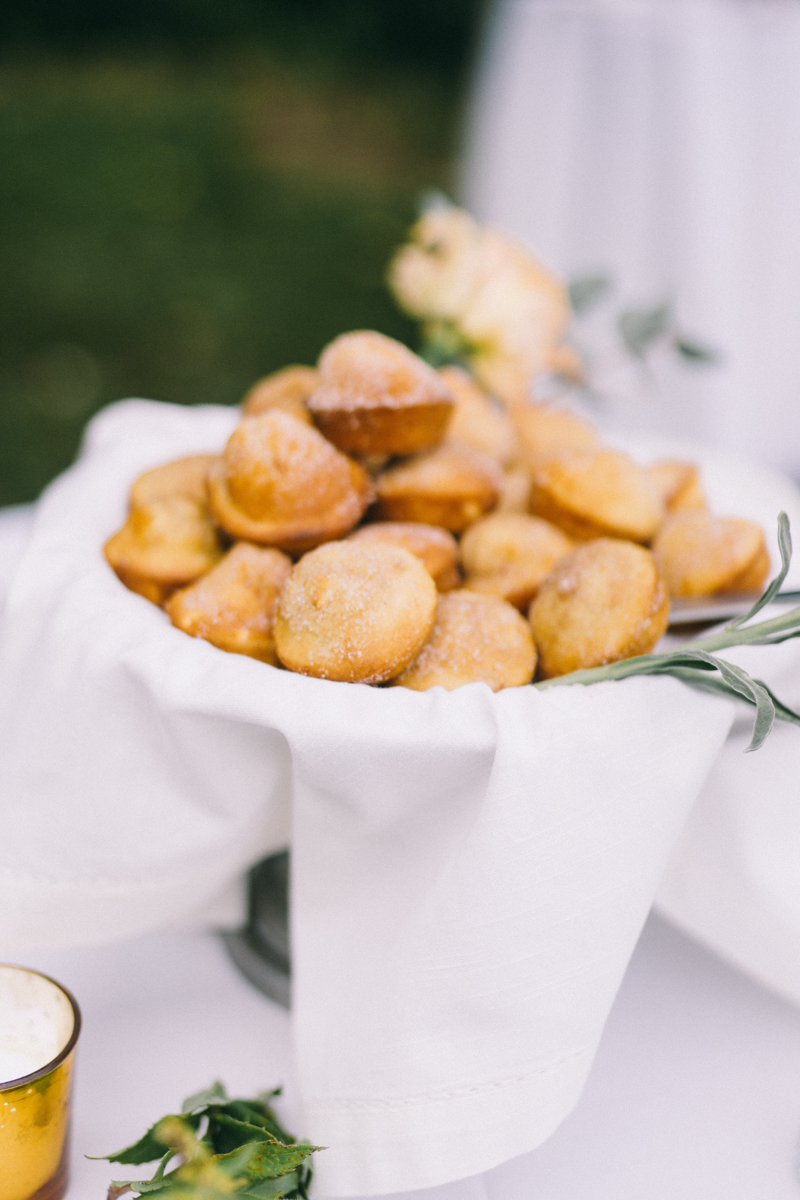 Backyard Brunch wedding with fall palette in Dayton Maine