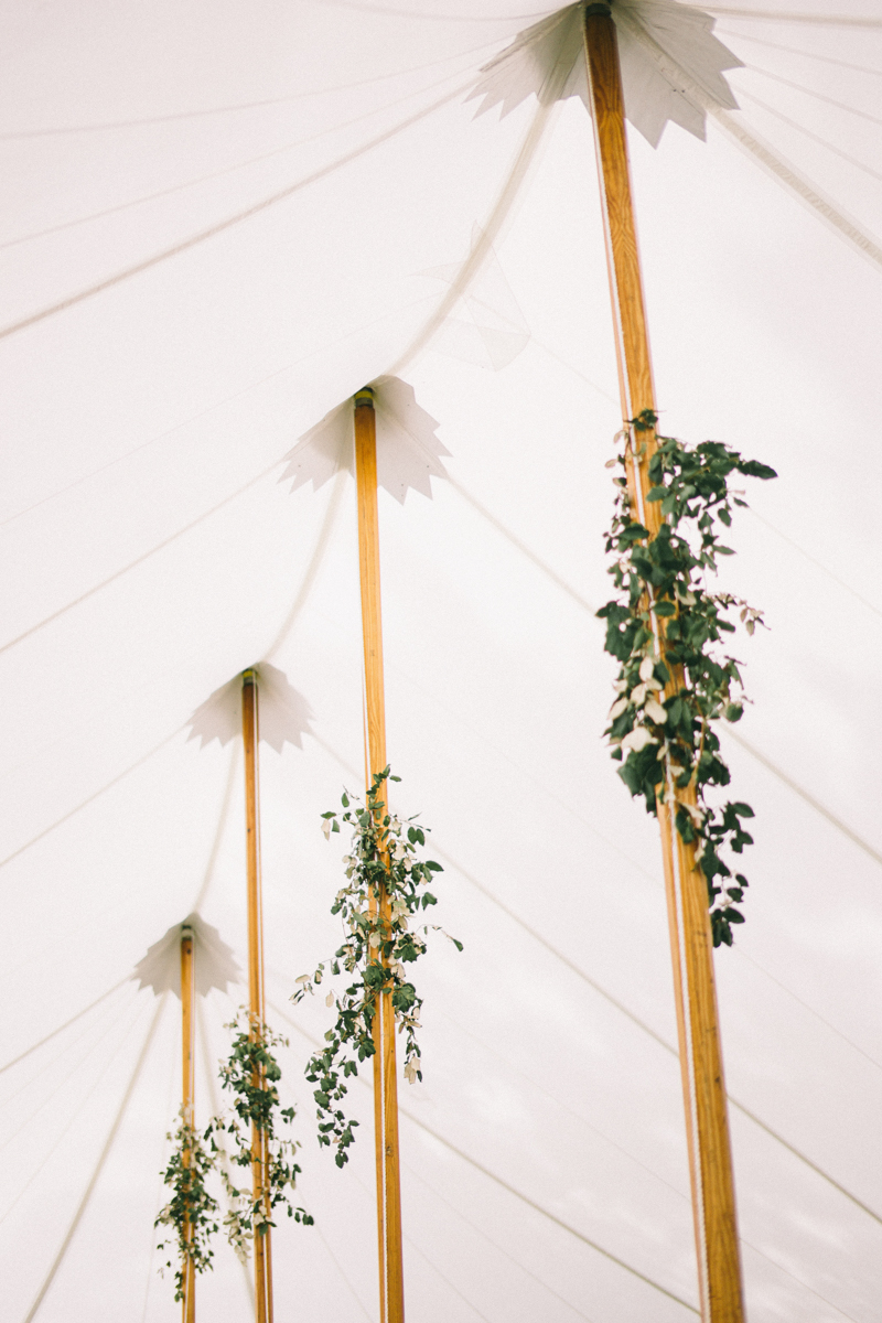 Backyard Brunch wedding with fall palette in Dayton Maine