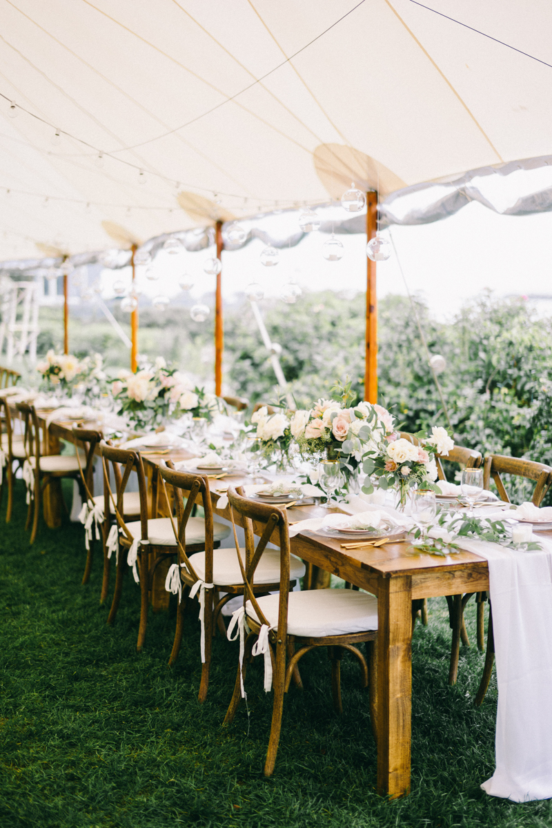 Kennebunkport Wedding with candlelit reception