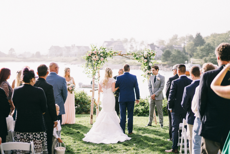 Kennebunkport Wedding with candlelit reception