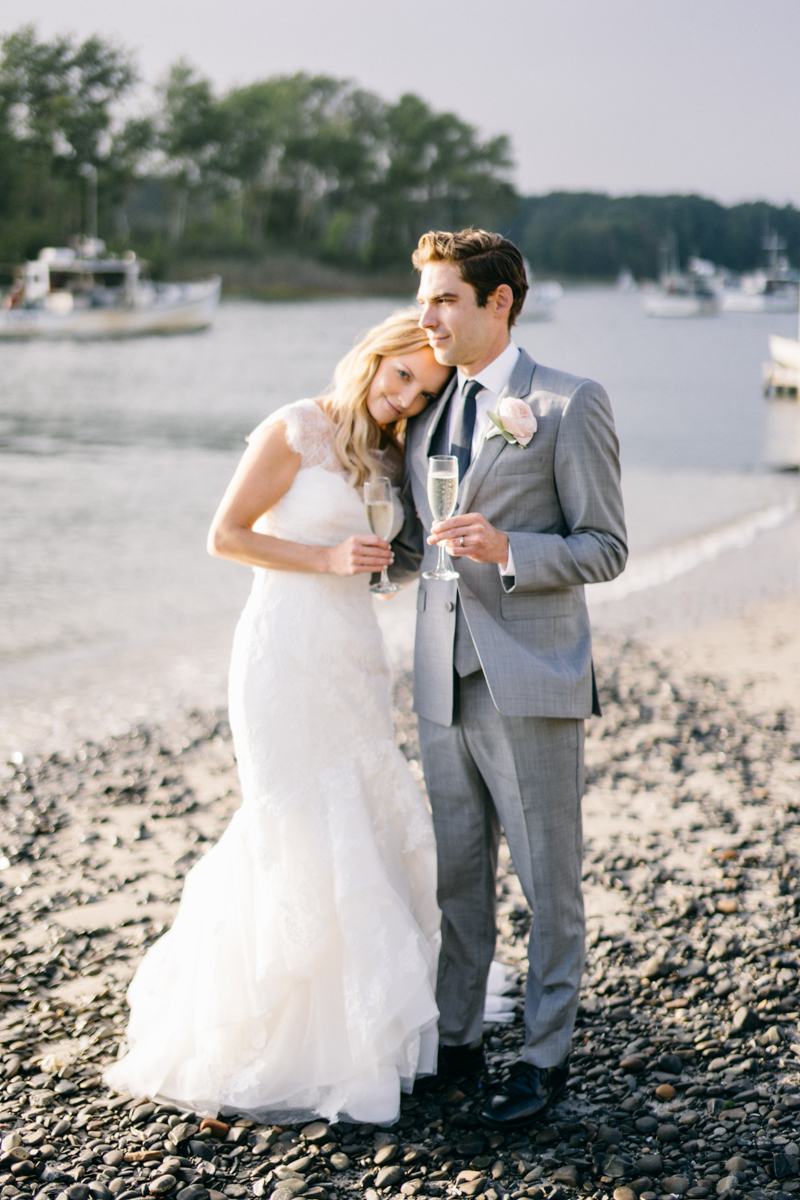 Kennebunkport Wedding with candlelit reception