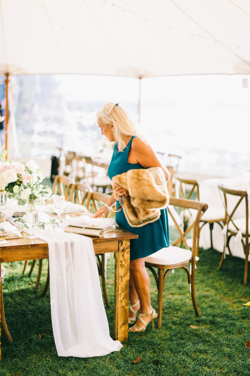 Kennebunkport Wedding with candlelit reception