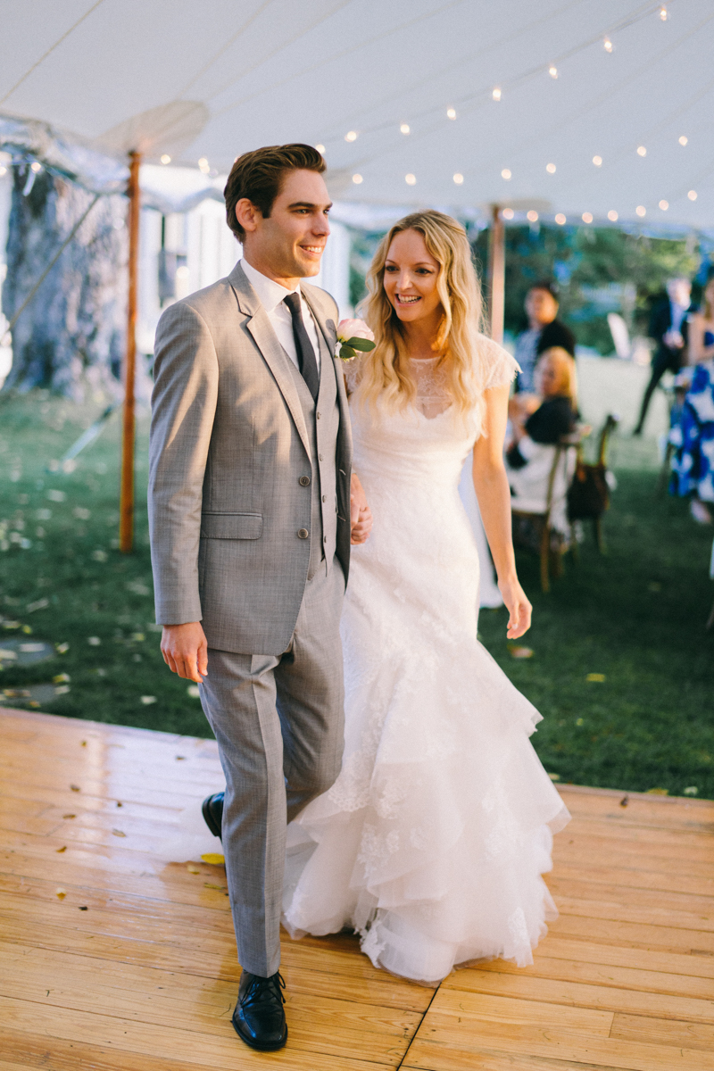 Kennebunkport Wedding with candlelit reception