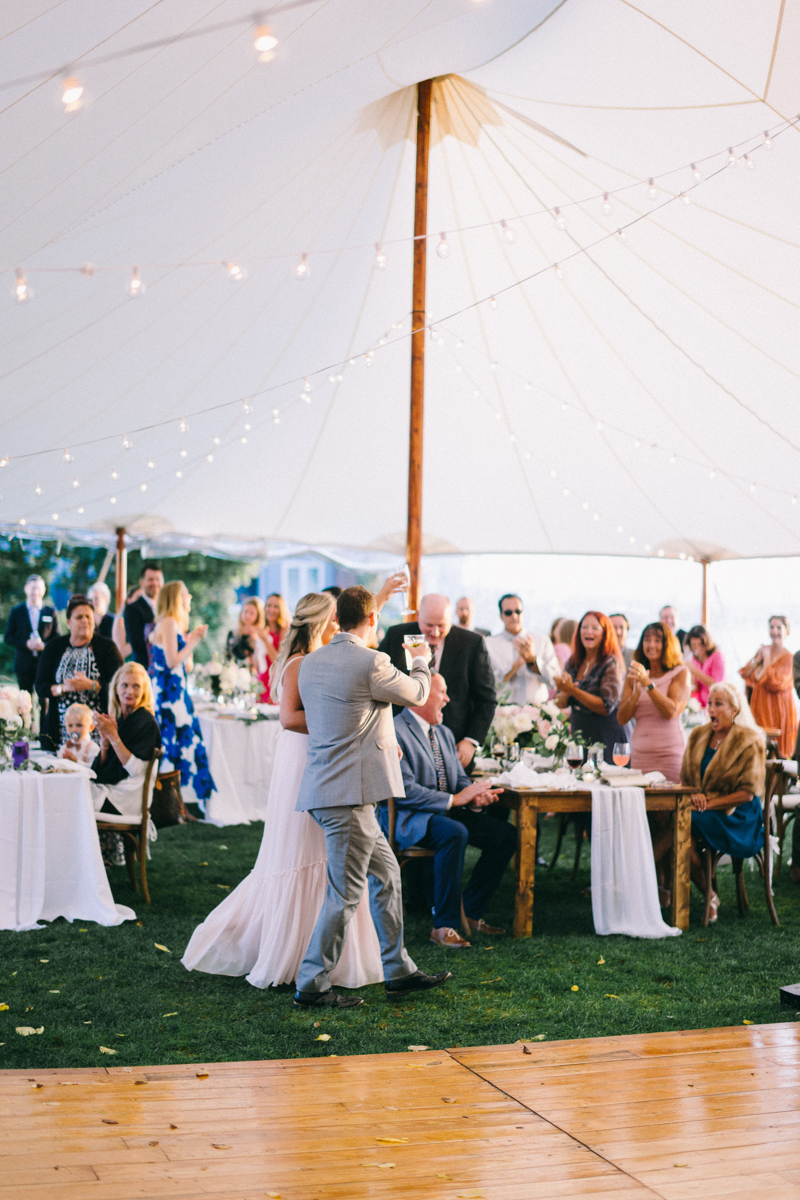 Kennebunkport Wedding with candlelit reception