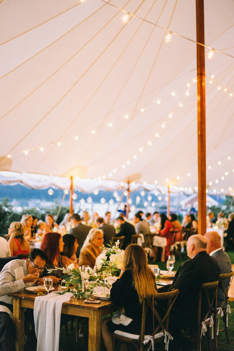 Kennebunkport Wedding with candlelit reception