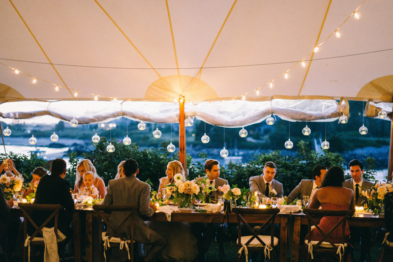 Kennebunkport Wedding with candlelit reception