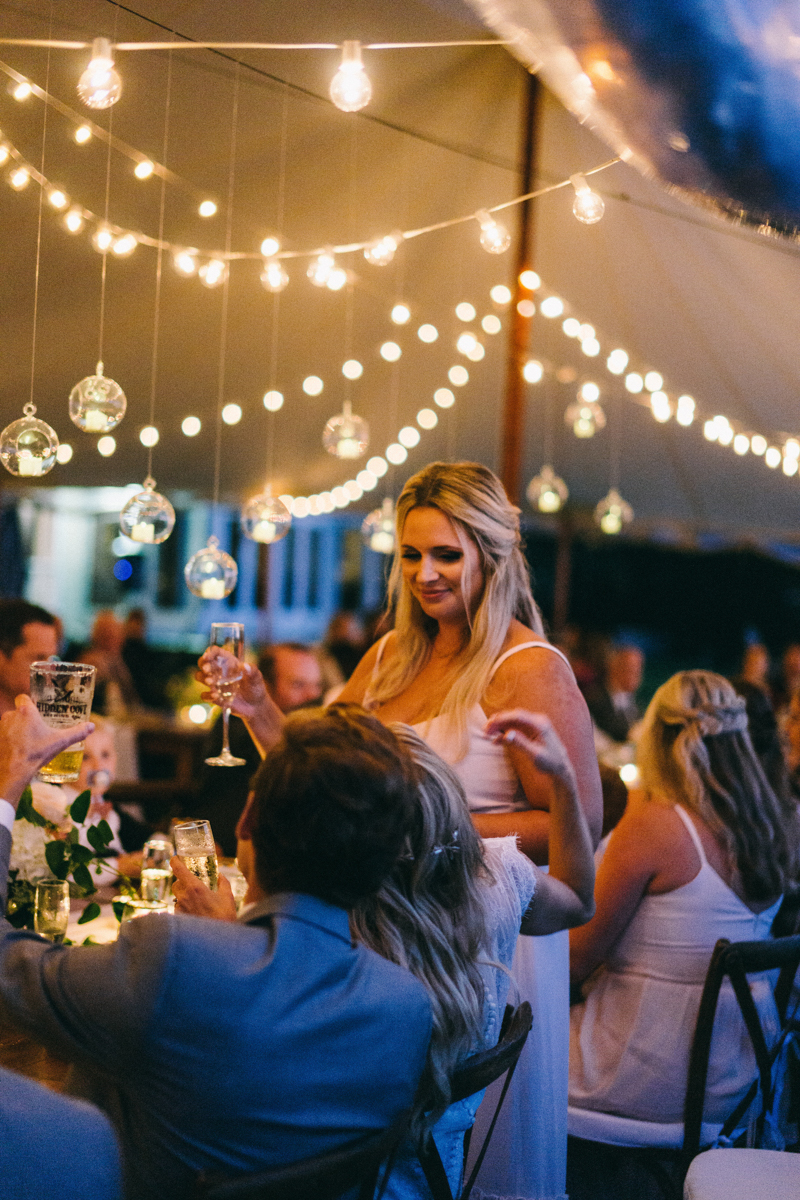 Kennebunkport Wedding with candlelit reception