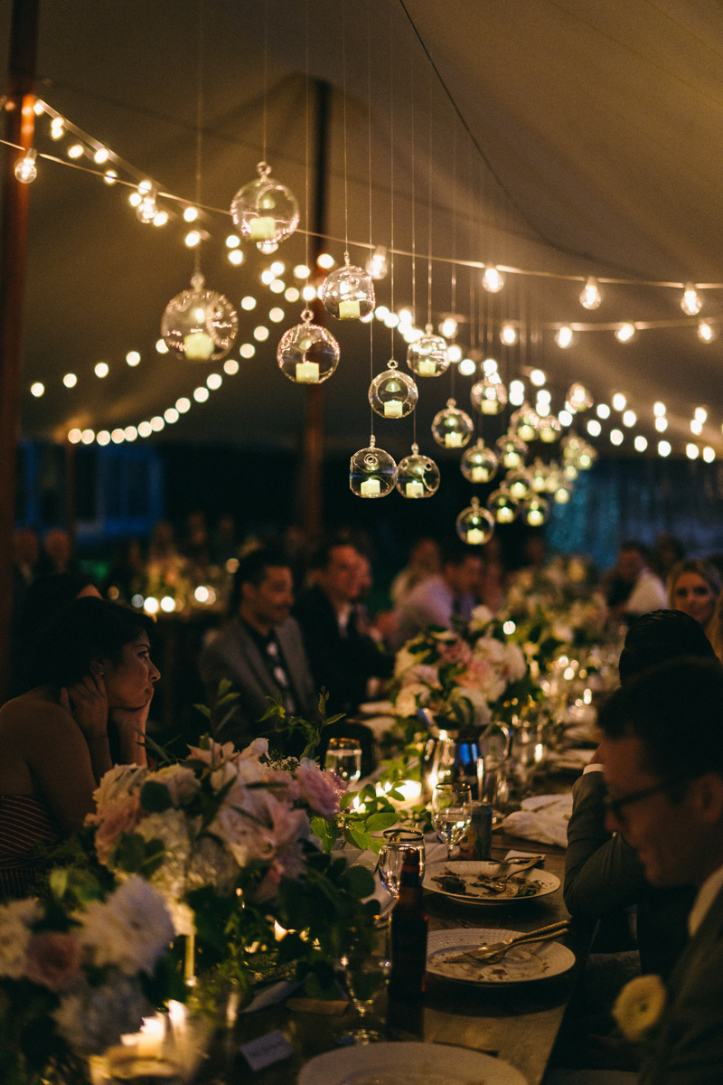 Kennebunkport Wedding with candlelit reception