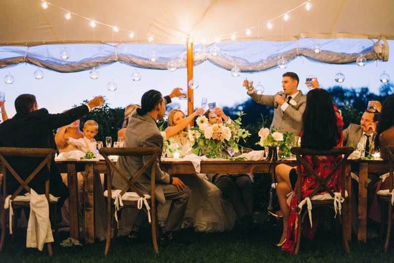 Kennebunkport Wedding with candlelit reception