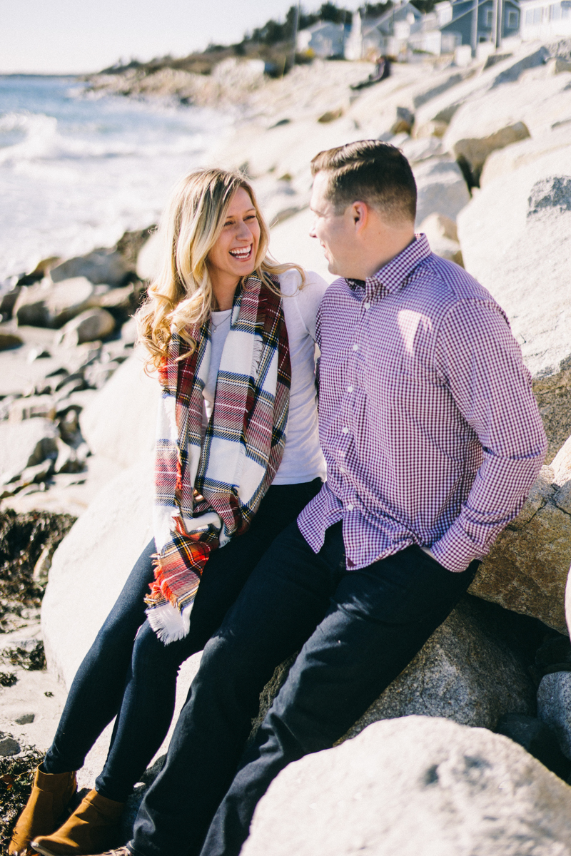 Higgins Beach engagement session scarborough maine