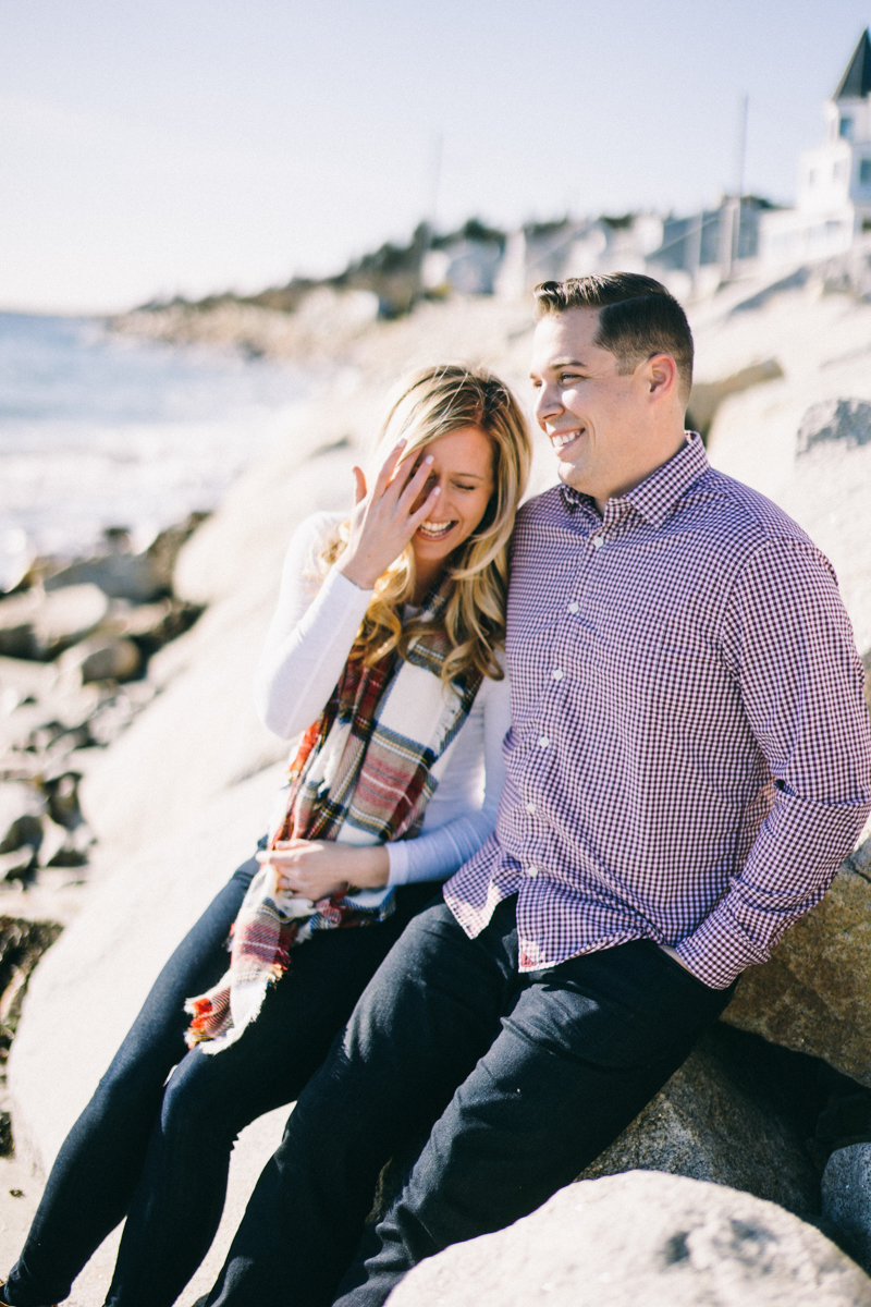 Higgins Beach engagement session scarborough maine