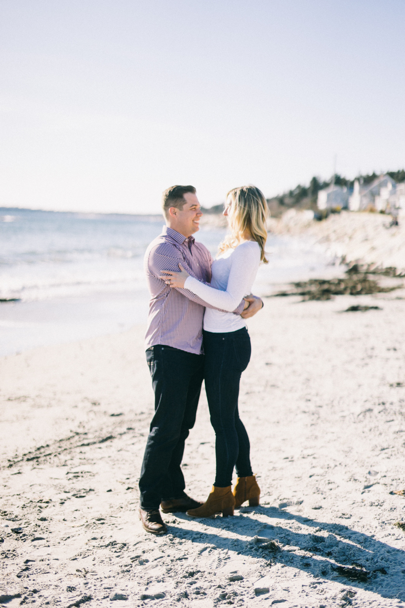 Higgins Beach engagement session scarborough maine