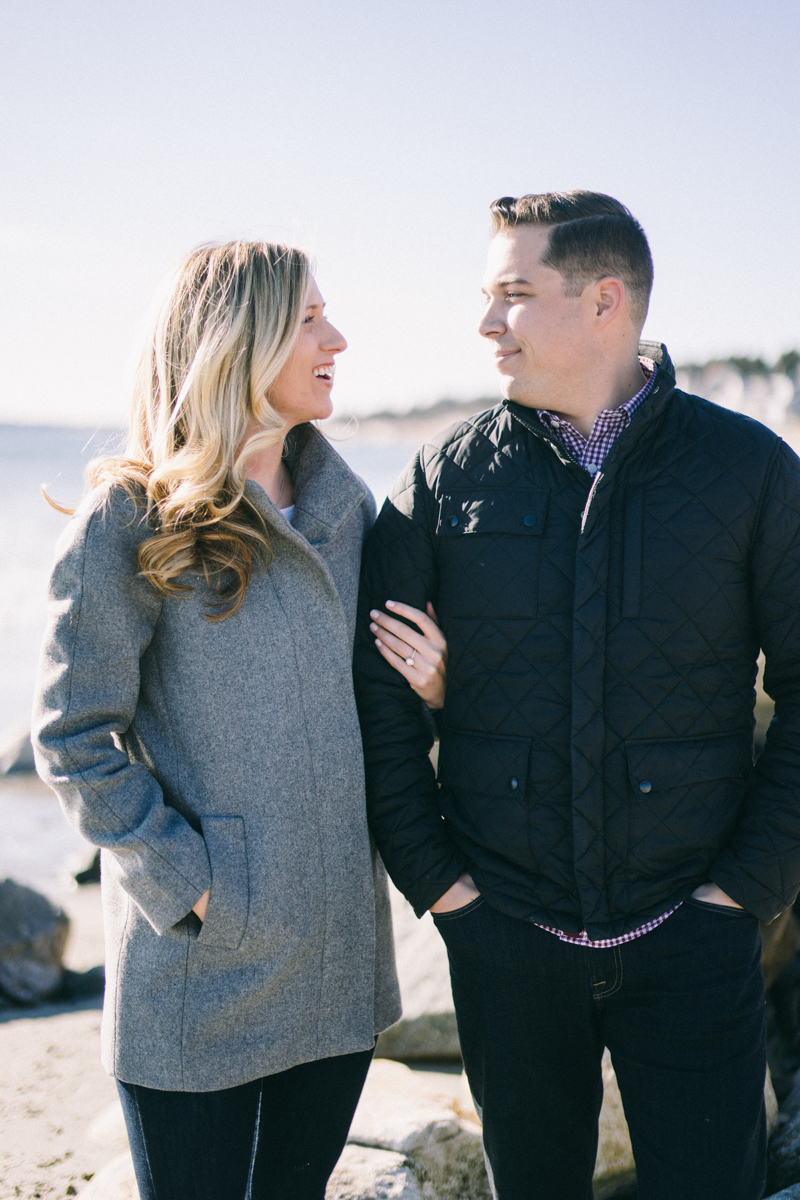 Higgins Beach engagement session scarborough maine