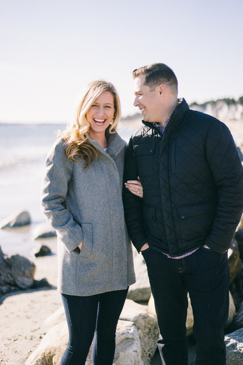 Higgins Beach engagement session scarborough maine