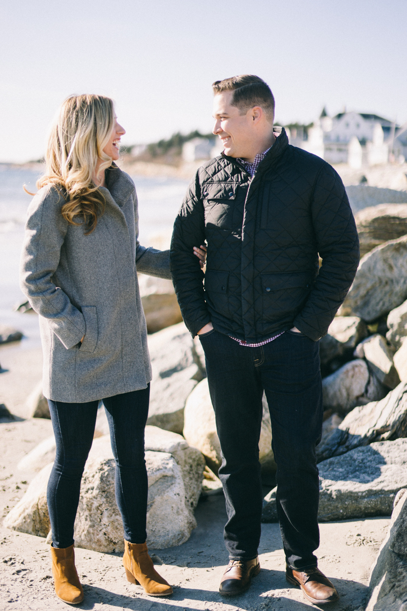 Higgins Beach engagement session scarborough maine