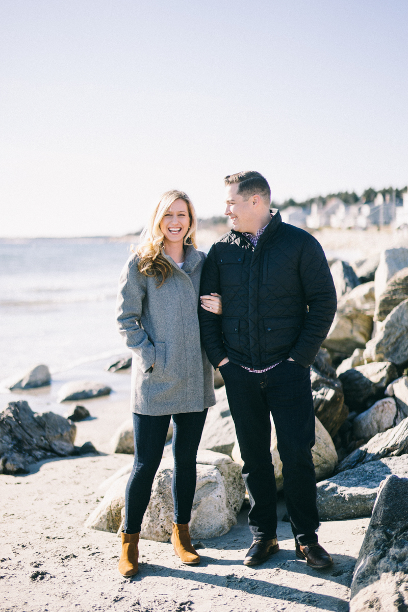 Higgins Beach engagement session scarborough maine