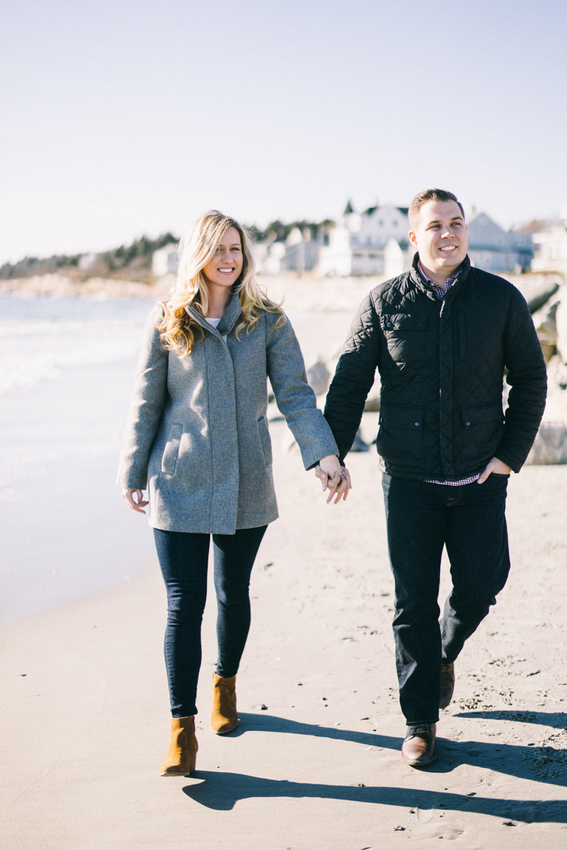 Higgins Beach engagement session scarborough maine