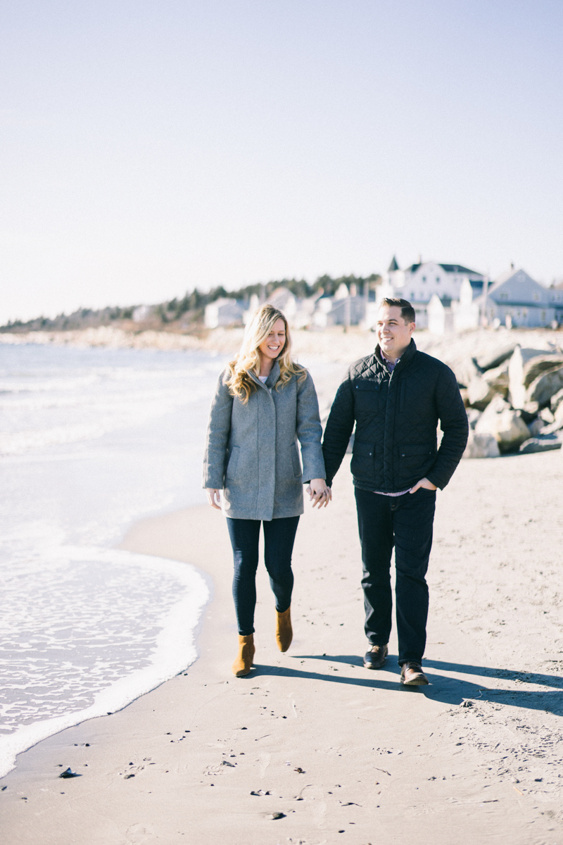 Higgins Beach engagement session scarborough maine