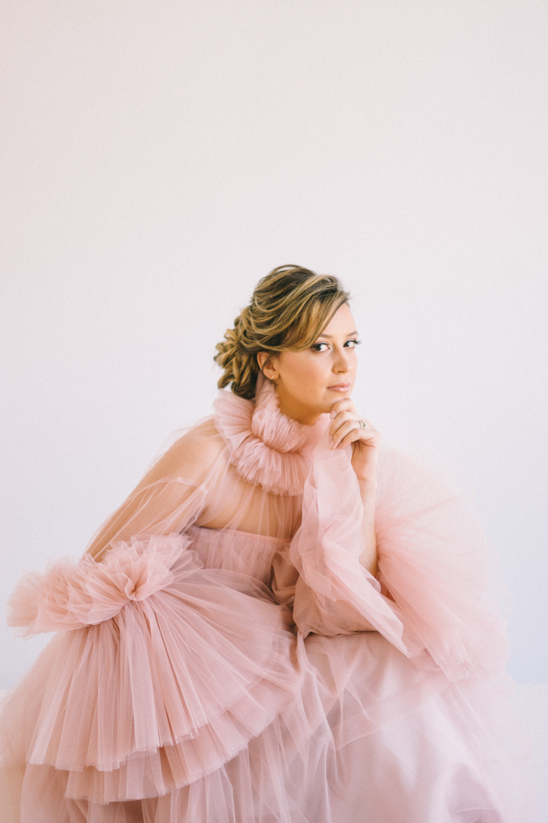 couture wedding fashion blush tulle