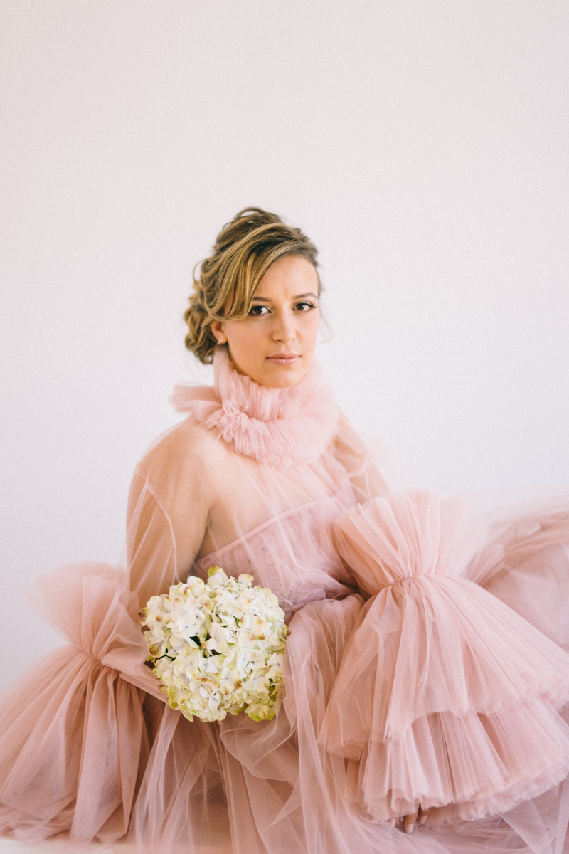 couture wedding fashion blush tulle 