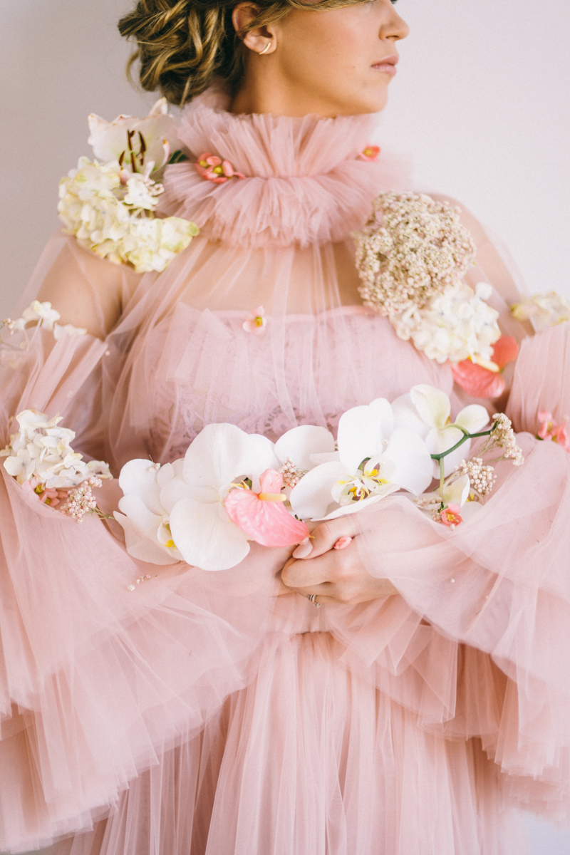 couture wedding fashion blush tulle 