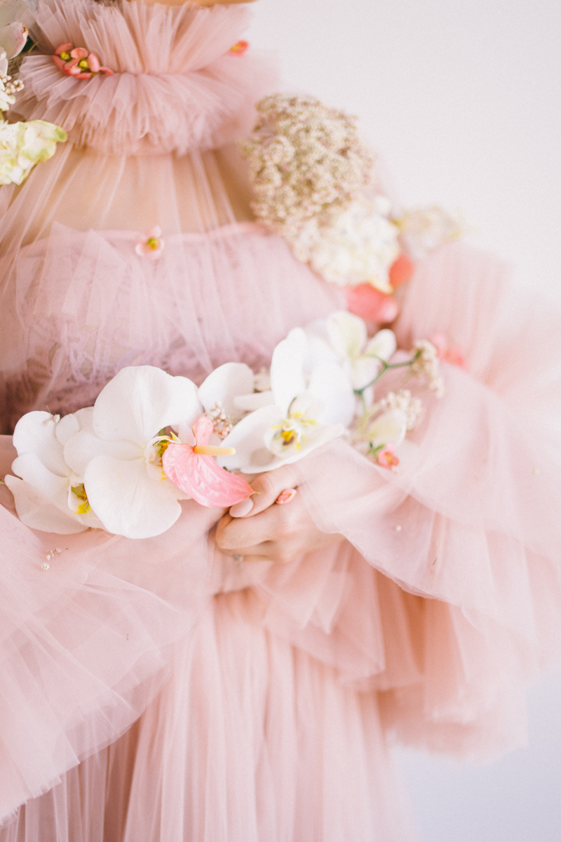 couture wedding fashion blush tulle 