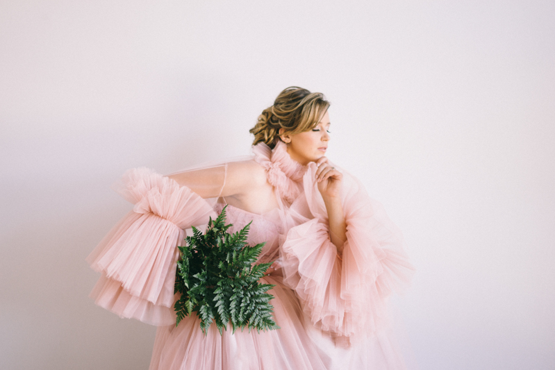 couture wedding fashion blush tulle 