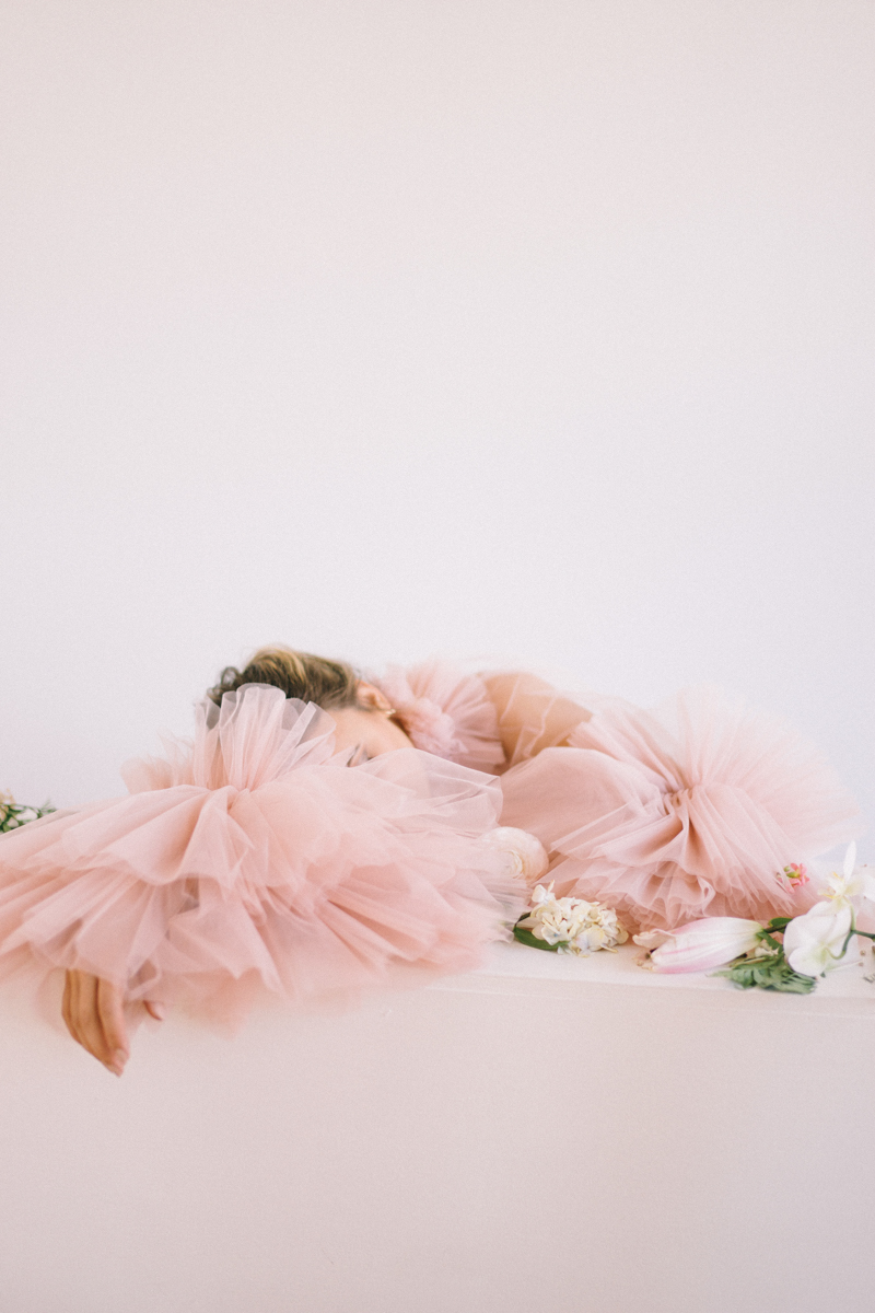 couture wedding fashion blush tulle 