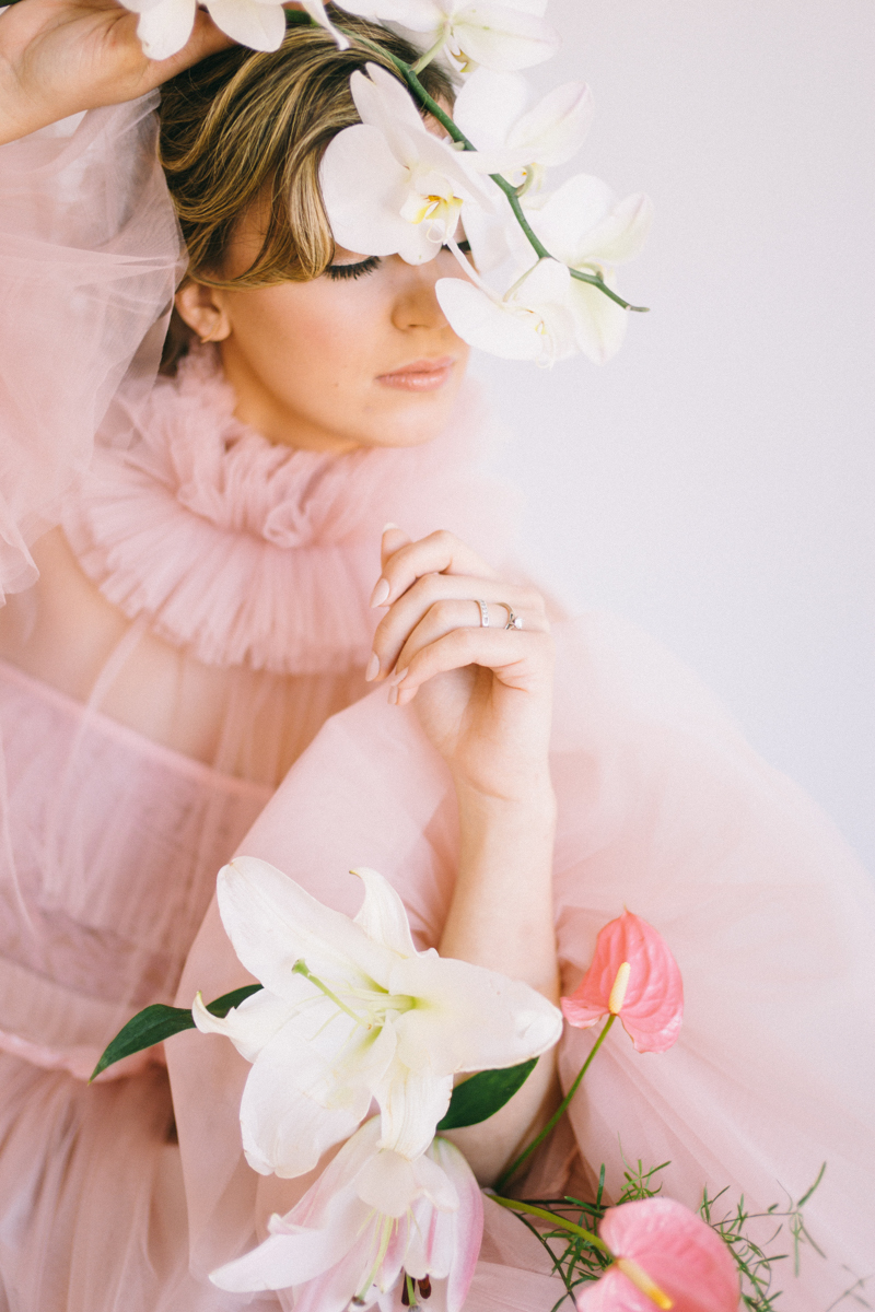 couture wedding fashion blush tulle 