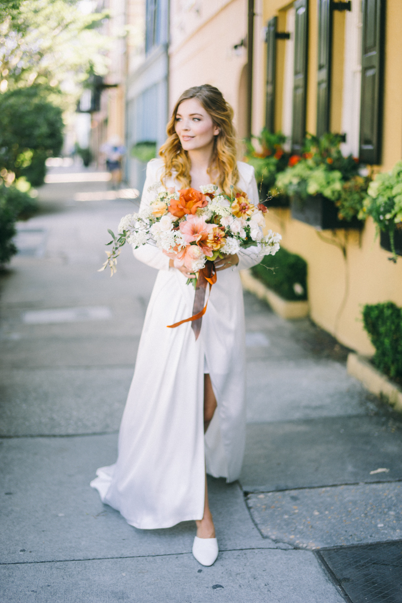 Charleston bridal portraits | Rainbow Row wedding photos | Charleston wedding photographer