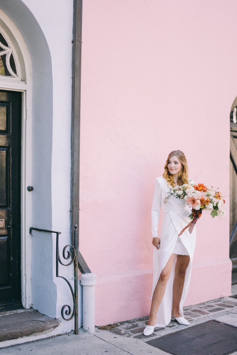 Charleston bridal portraits | Rainbow Row wedding photos | Charleston wedding photographer