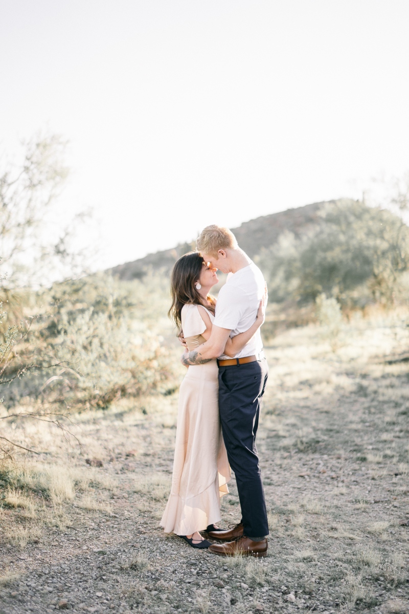 desert mountains engagement session