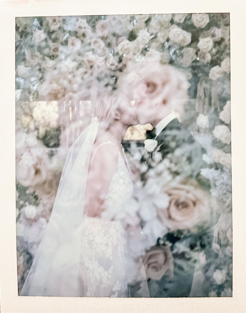 double exposure wedding polaroid
