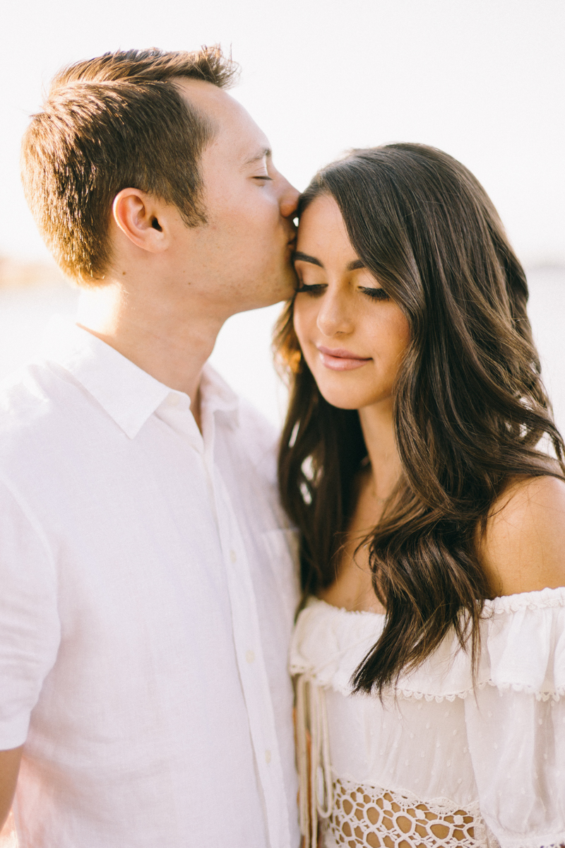 sunset beach engagement golden hour destination wedding photographer