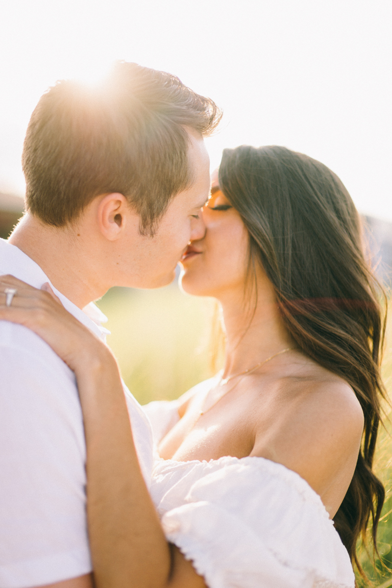 sunset beach engagement golden hour destination wedding photographer