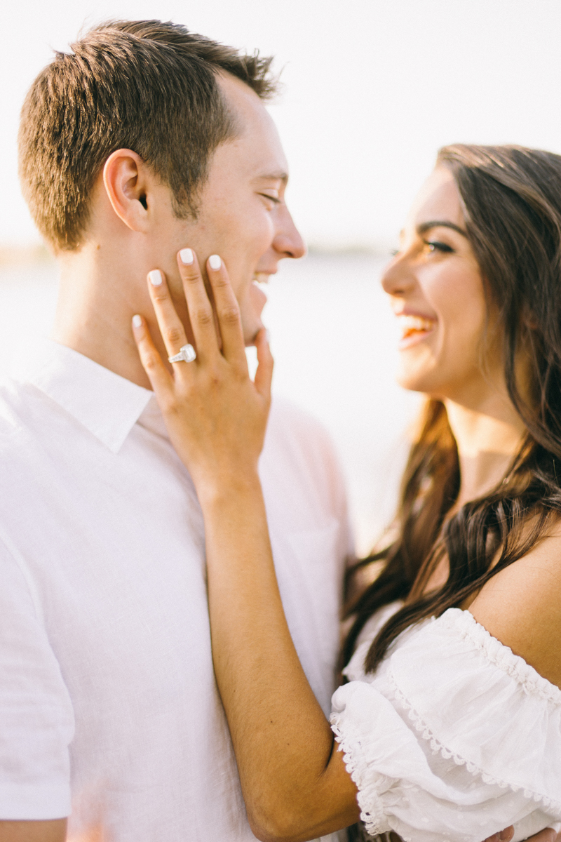 sunset beach engagement golden hour destination wedding photographer