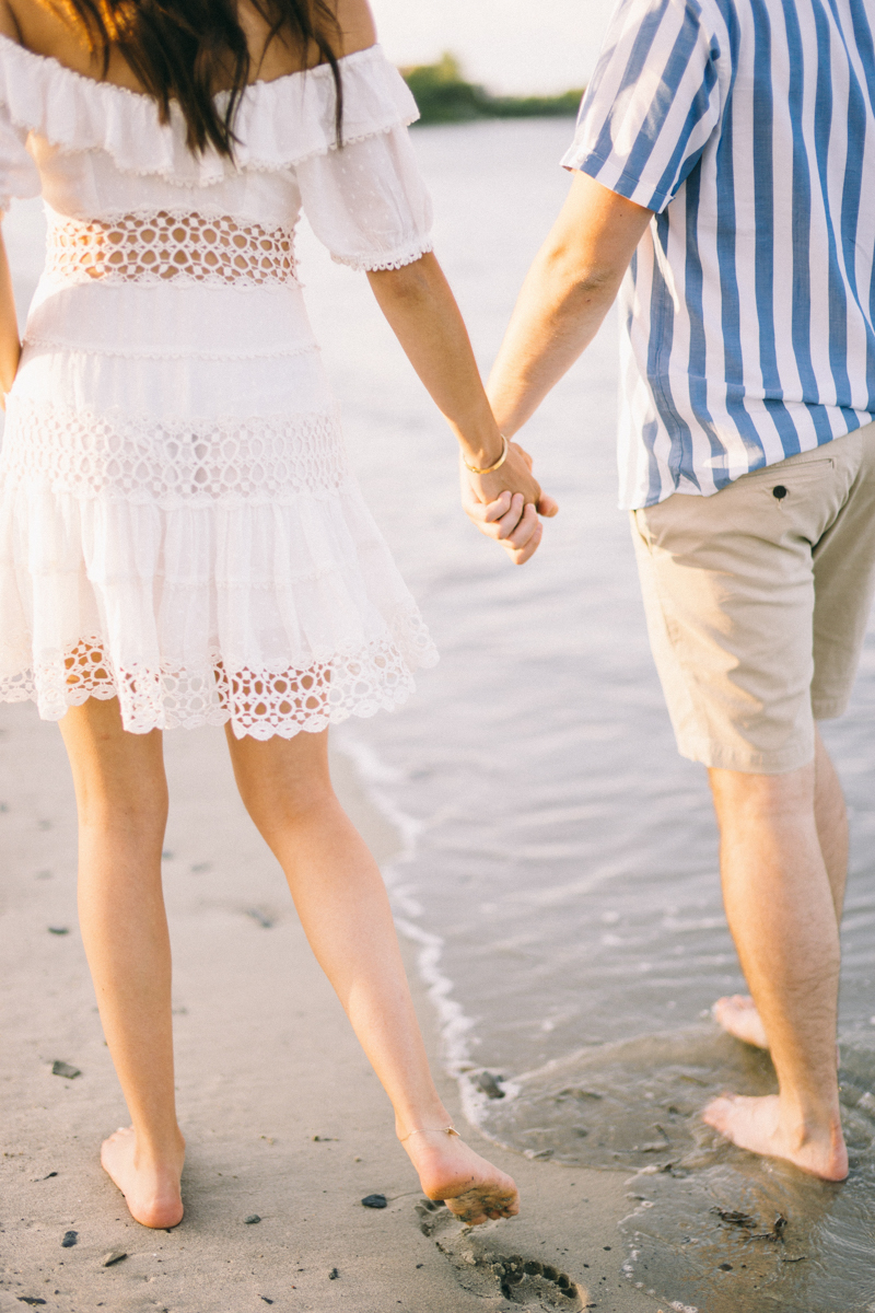 sunset beach engagement golden hour destination wedding photographer