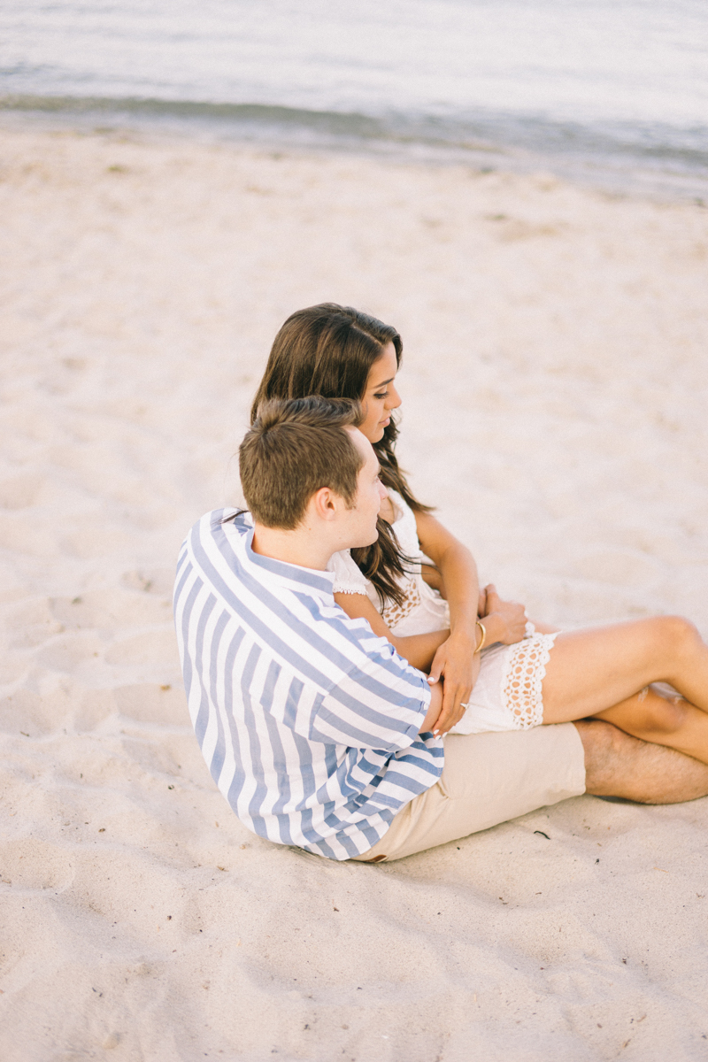 sunset beach engagement golden hour destination wedding photographer