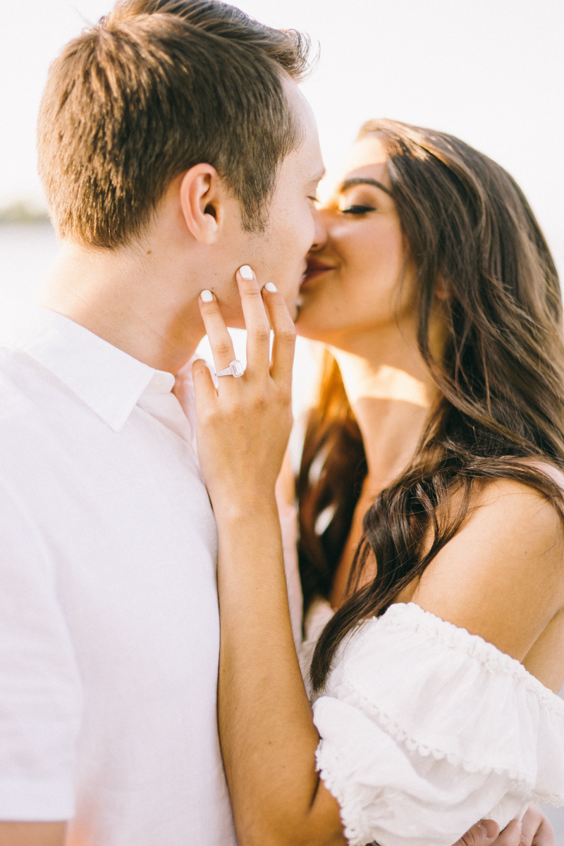 sunset beach engagement golden hour destination wedding photographer