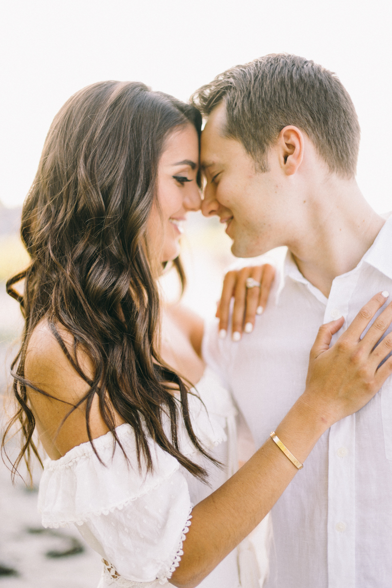 sunset beach engagement golden hour destination wedding photographer