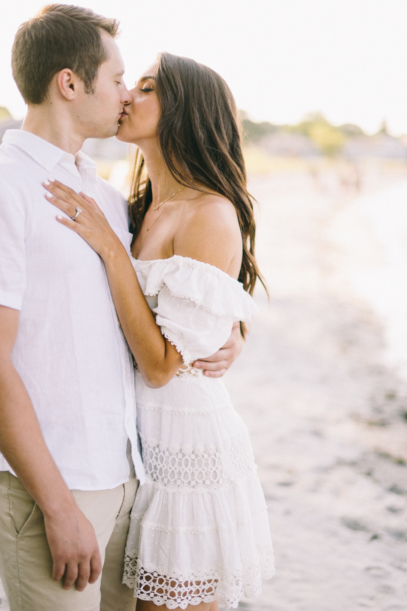 sunset beach engagement golden hour destination wedding photographer