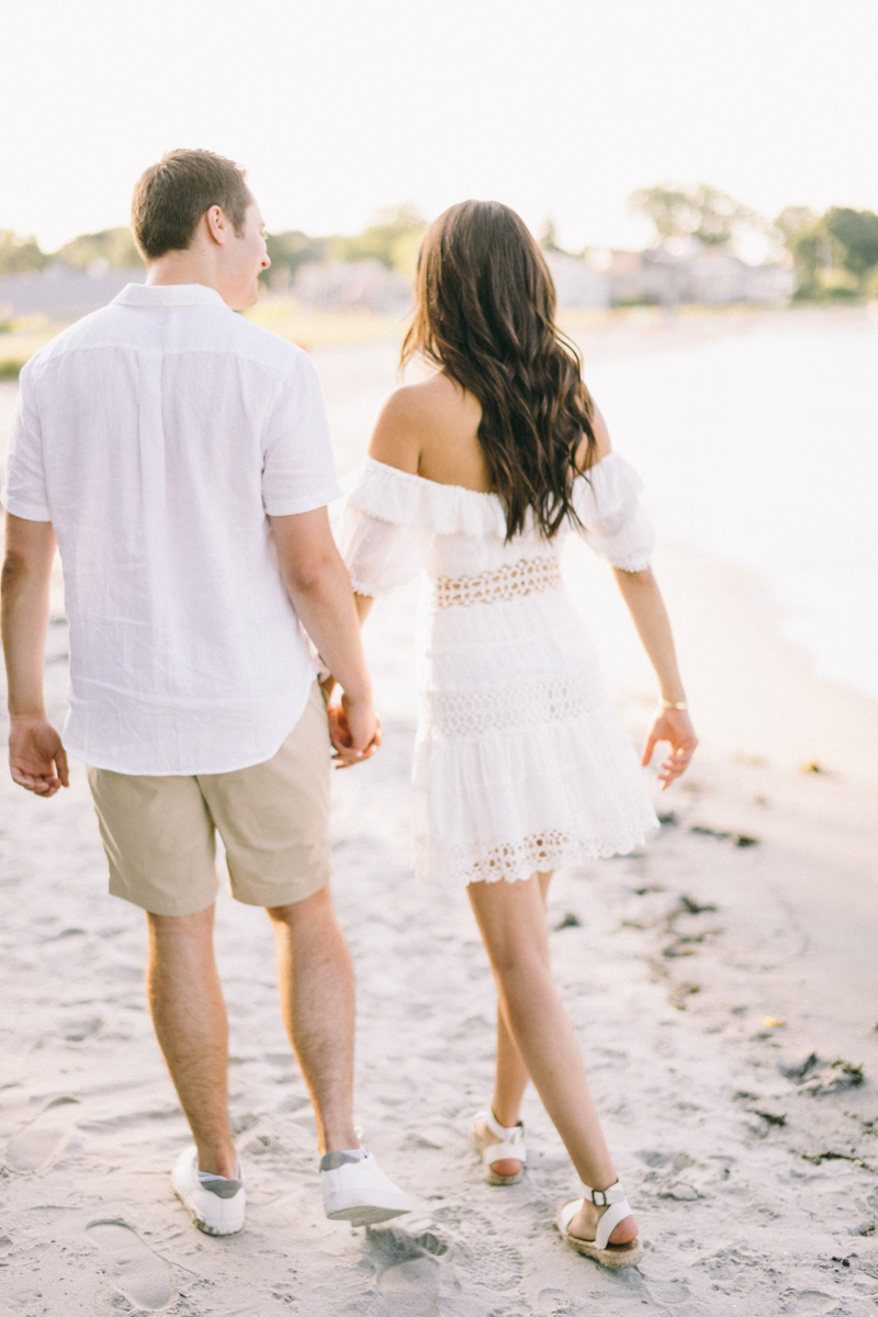 sunset beach engagement golden hour destination wedding photographer