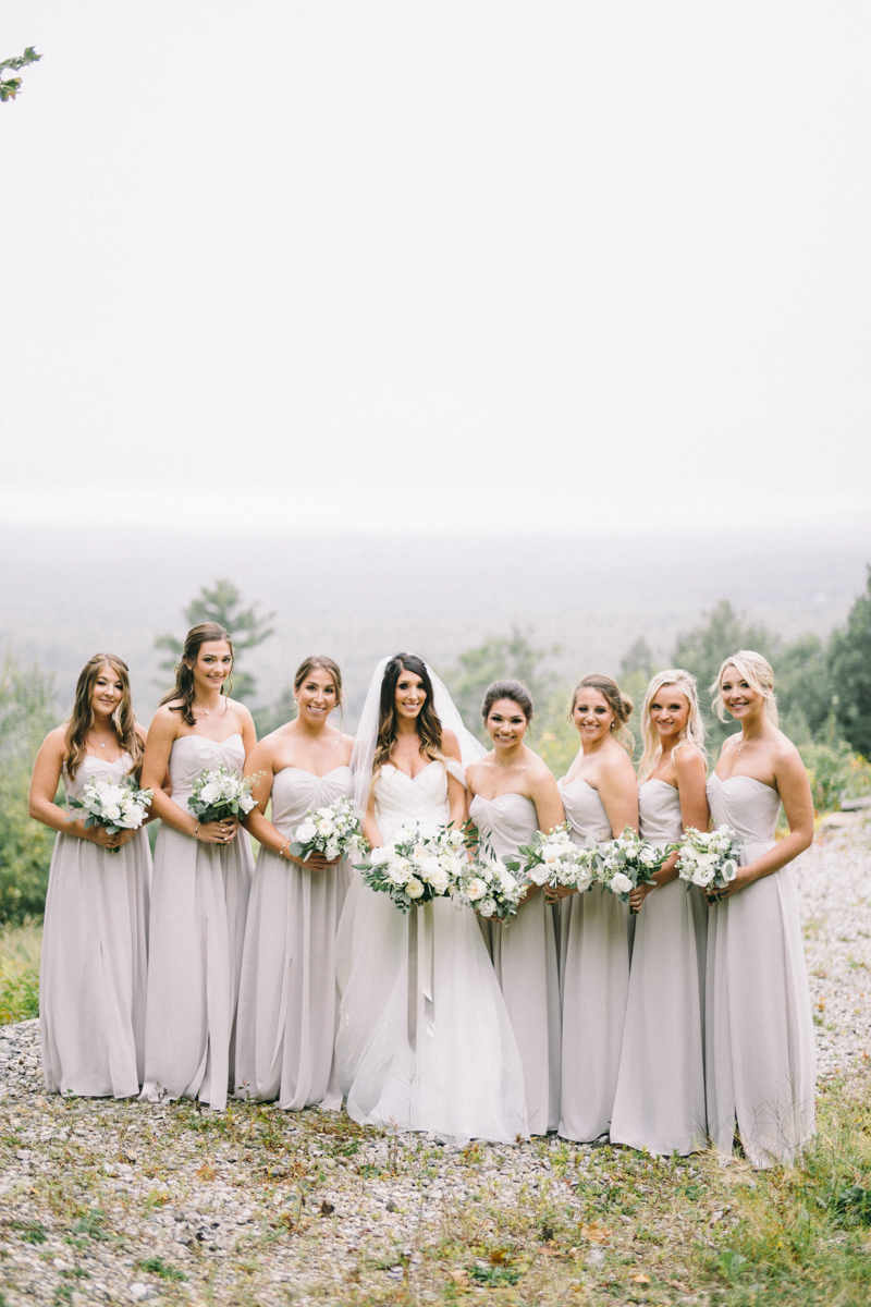 foggy maine wedding in the mountains