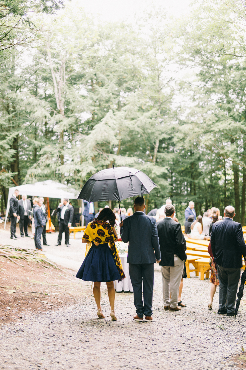 foggy maine wedding in the mountains